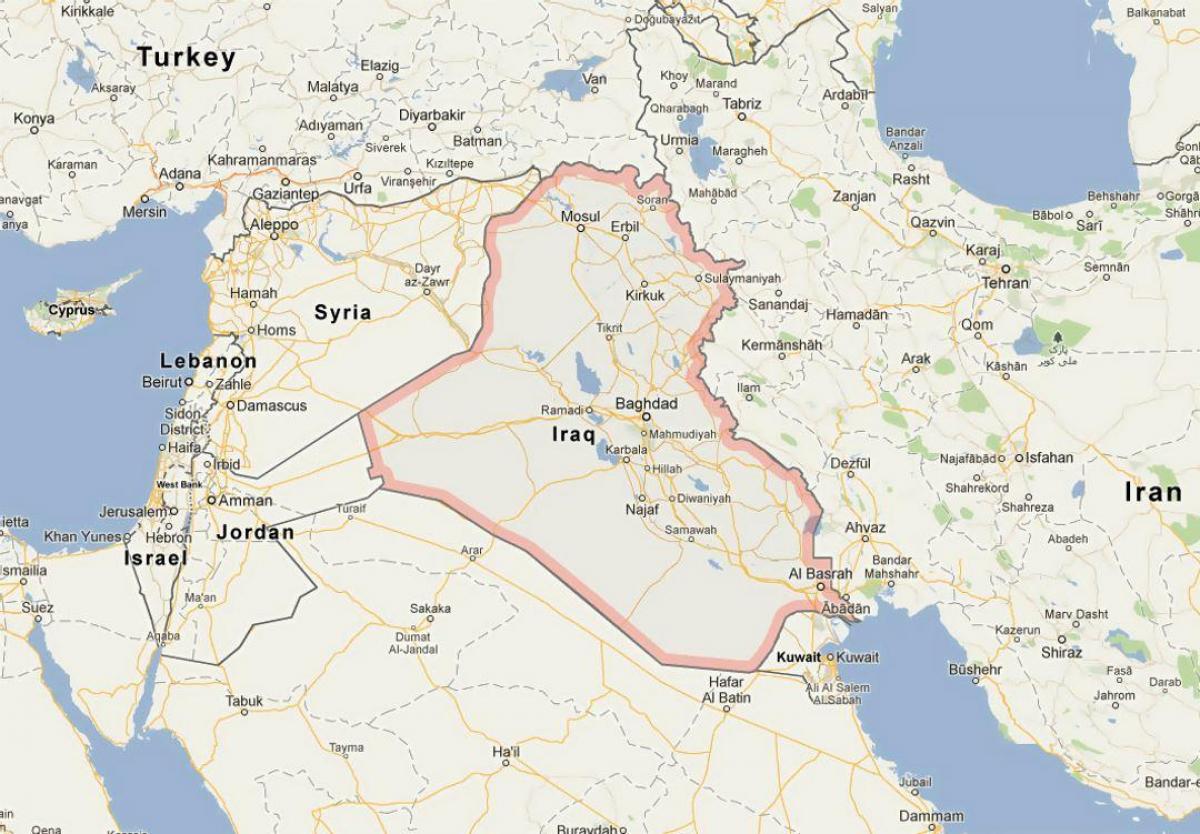 Karta över Irak