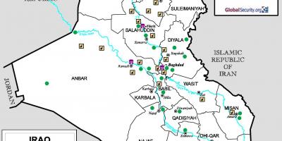 Karta över Irak flygplatser