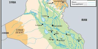 Karta över Irak höjd